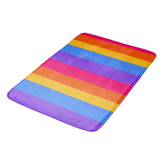 Regenboogstrips Badmat (Gekanteld)