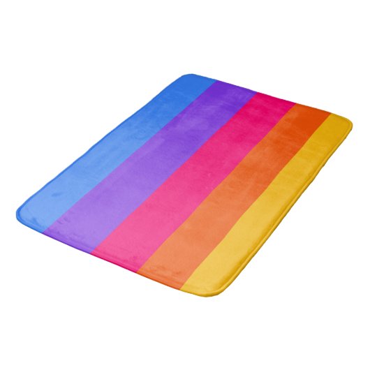 Regenboogstrips Badmat (Gekanteld)