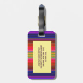 Regenboogstrips Bagagelabel (Achterkant verticaal)