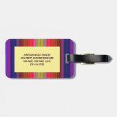 Regenboogstrips Bagagelabel (Achterkant horizontaal)