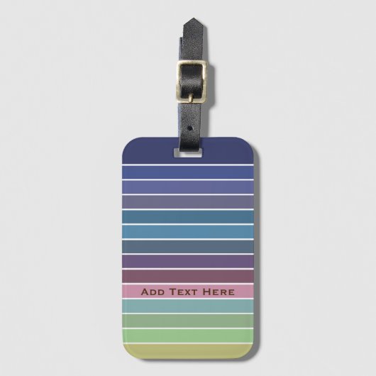 Regenboogstrips Bagagelabel (Voorkant (verticaal))