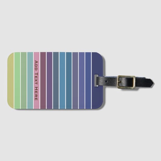 Regenboogstrips Bagagelabel (Voorkant (horizontaal))