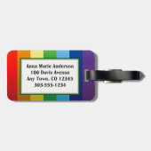 Regenboogstrips Bagagelabels (Achterkant horizontaal)