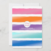 Regenboogstrips Birthday Candle Cake Kaart (Achterkant)