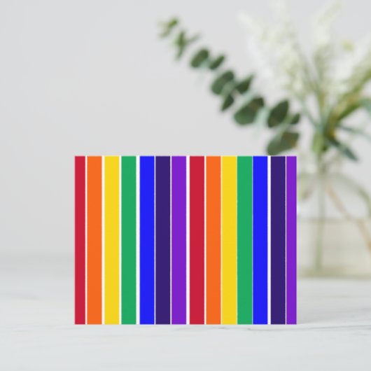 Regenboogstrips Briefkaart (Staand voorkant)