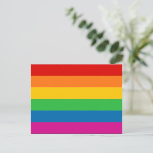 Regenboogstrips Briefkaart (Staand voorkant)