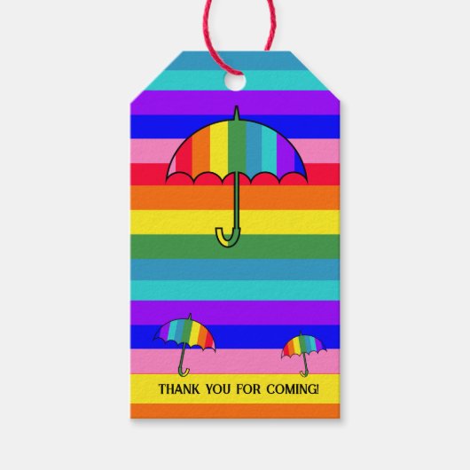 Regenboogstrips Cadeaulabel (Voorkant)