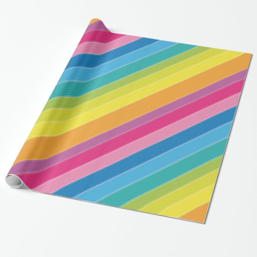 Regenboogstrips Cadeaupapier (Uitgerold)