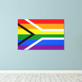 Regenboogstrips Canvas Afdruk (Insitu (Houten vloer))