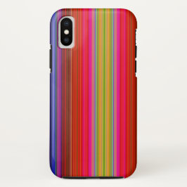 Regenboogstrips iPhone X Hoesje