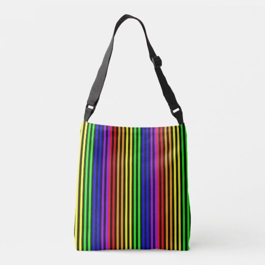 Regenboogstrips Crossbody Tas (Achterkant)