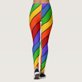 Regenboogstrips Diagonaal Leggings (Achterkant)