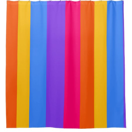 Regenboogstrips Douchegordijn (Voorkant)