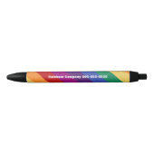 Regenboogstrips en Abstract patroon Zwarte Inkt Pen (Voorkant)