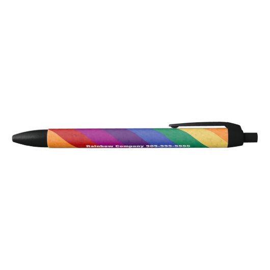 Regenboogstrips en Abstract patroon Zwarte Inkt Pen (Bovenkant)