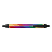 Regenboogstrips en Abstract patroon Zwarte Inkt Pen (Achterkant)