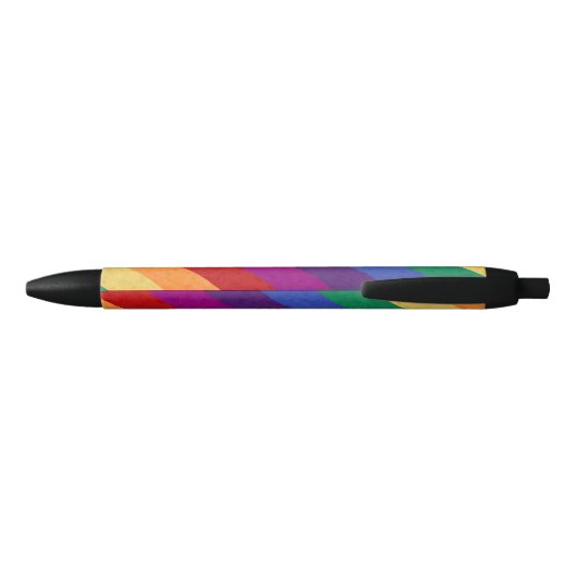 Regenboogstrips en Abstract patroon Zwarte Inkt Pen (Achterkant)