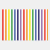 Regenboogstrips en blauwe diagonalen omslagpapier inpakpapier vel (Voorkant)