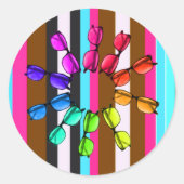 Regenboogstrips en goudhoudende Sticker (Voorkant)