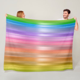 Regenboogstrips Fleece Deken