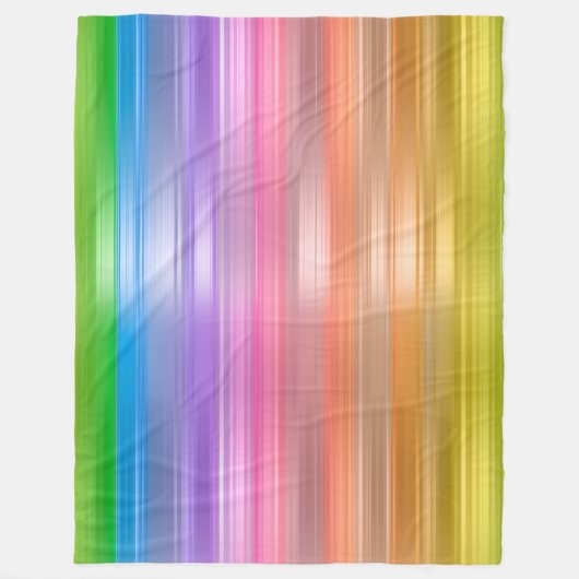 Regenboogstrips Fleece Deken (Voorkant)