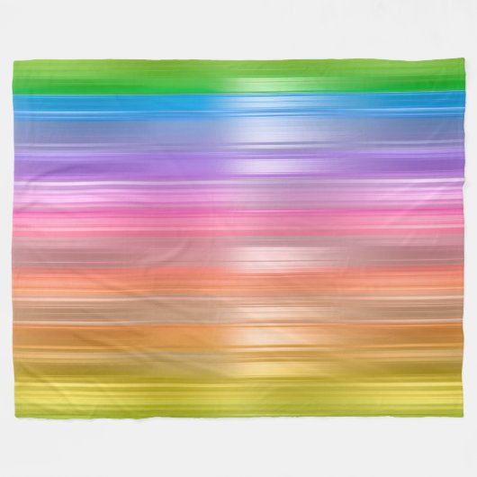 Regenboogstrips Fleece Deken (Voorkant (Horizontaal))
