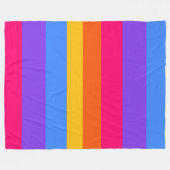 Regenboogstrips Fleece Deken (Voorkant (Horizontaal))