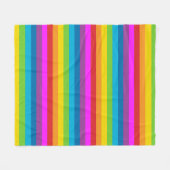 Regenboogstrips Fleece Deken (Voorkant (Horizontaal))