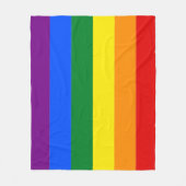 Regenboogstrips Fleece Deken (Voorkant)