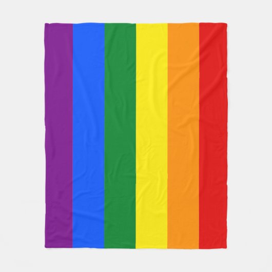 Regenboogstrips Fleece Deken (Voorkant)
