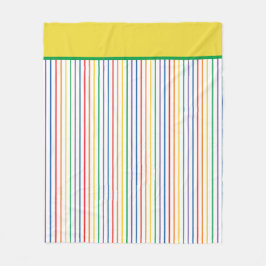 Regenboogstrips Fleece Deken