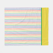 Regenboogstrips Fleece Deken (Voorkant (Horizontaal))