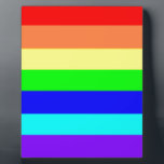 Regenboogstrips Fotoplaat<br><div class="desc">Dit prachtige Rainbow Stripes-product is voorzien van een digitaal gemaakt design in de kleuren rood, oranje, geel, groen, koninklijk blauw, hemelblauw en paars. Voel je vrij om je eigen woorden en/of afbeeldingen toe te voegen via Zazzle's geweldige aanpassingstools. Dit ontwerp is ook beschikbaar op meer dan 100 andere soorten producten,...</div>