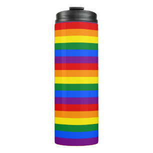 Regenboogstrips Gay Pride Design Thermal Tumbler Thermosbeker