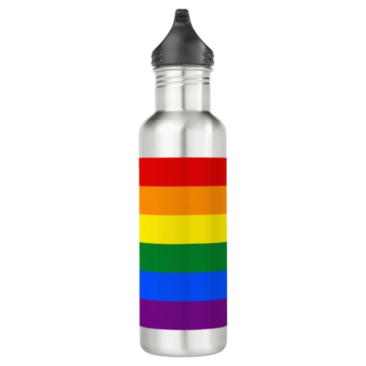 Regenboogstrips Gay Pride Design Water Fles (Rechts)