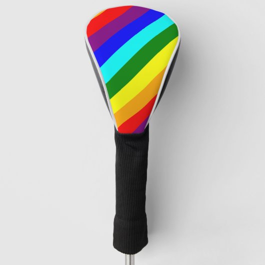 Regenboogstrips Golfheadcover (Voorkant)