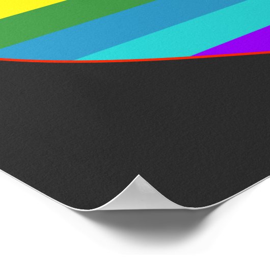 Regenboogstrips HartPoster Poster (Hoek)