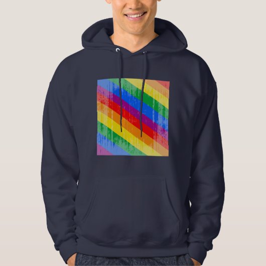  regenboogstrips hoodie (Voorkant)