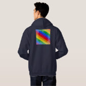  regenboogstrips hoodie (Achterkant volledig)