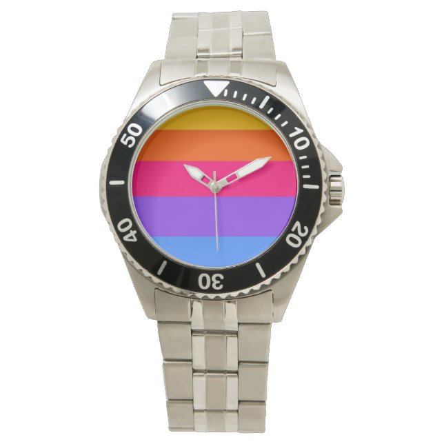 Regenboogstrips Horloge (Voorkant)