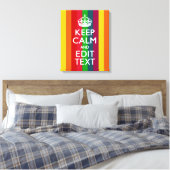 Regenboogstrips houden kalm en Jouw tekst aan Canvas Afdruk (Insitu (Slaapkamer))