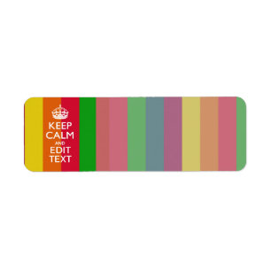 Regenboogstrips houden kalm en Jouw tekst aan Etiket