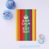 Regenboogstrips houden kalm en Jouw tekst aan Flyer (Enkel)