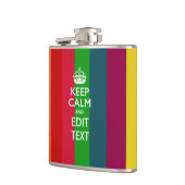 Regenboogstrips houden kalm en Jouw tekst aan Heupfles (Links)