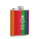 Regenboogstrips houden kalm en Jouw tekst aan Heupfles (Rechts)