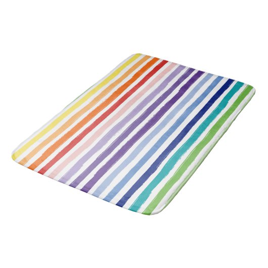  regenboogstrips in de badkamer badmat (Gekanteld)