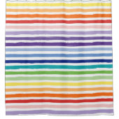  regenboogstrips in de badkamer douchegordijn (Voorkant)