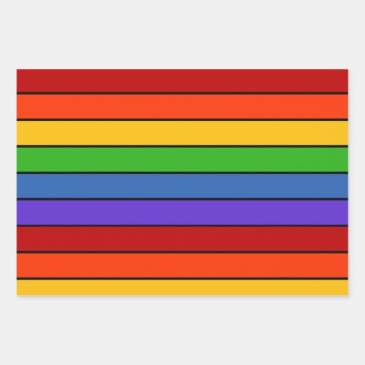 Regenboogstrips Inpakpapier Vel (Voorkant)