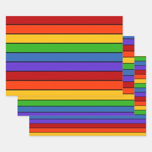 Regenboogstrips Inpakpapier Vel (Set)