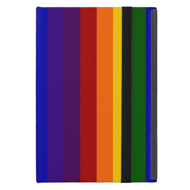 Regenboogstrips iPad Mini Hoesje (Voorkant Dicht)